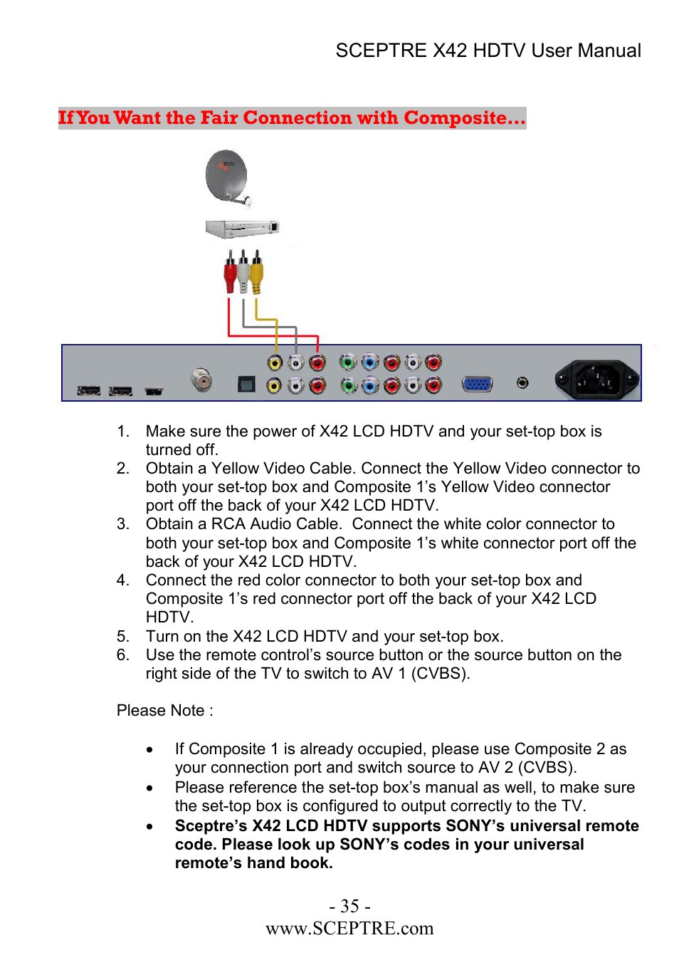 Sceptre Technologies X42 User Manual | Page 35 / 119