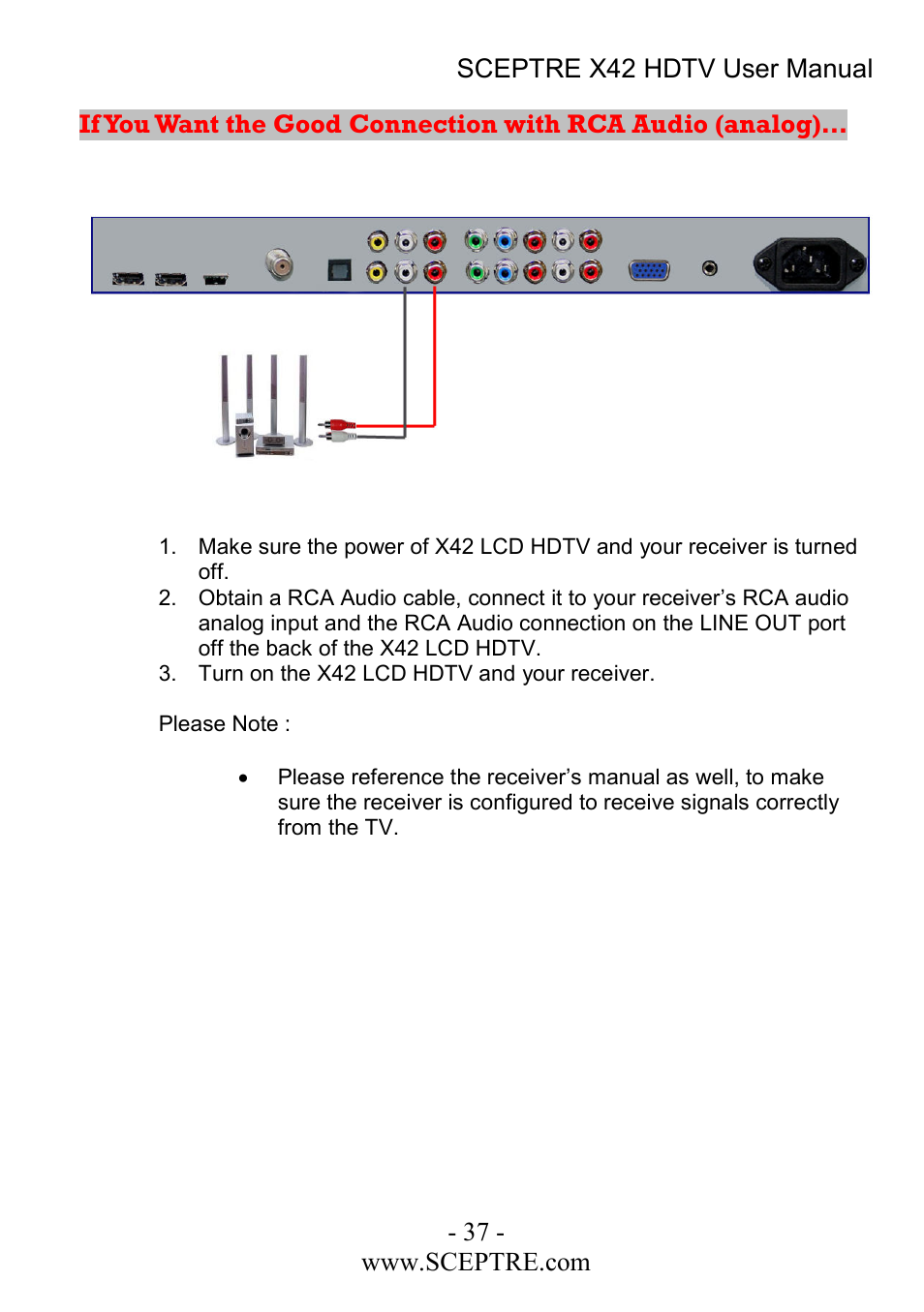 Sceptre Technologies X42 User Manual | Page 37 / 119