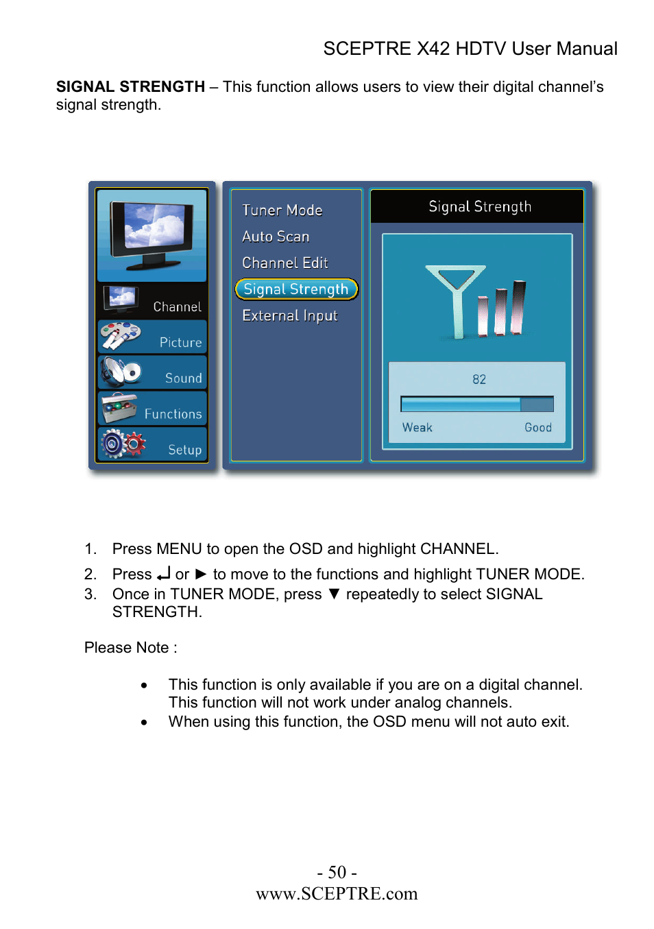 Sceptre Technologies X42 User Manual | Page 50 / 119