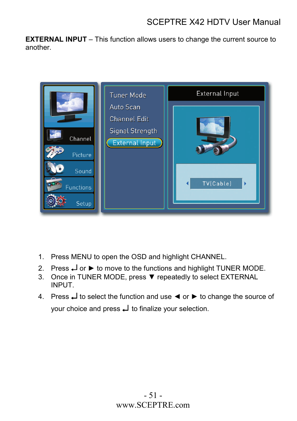 Sceptre Technologies X42 User Manual | Page 51 / 119