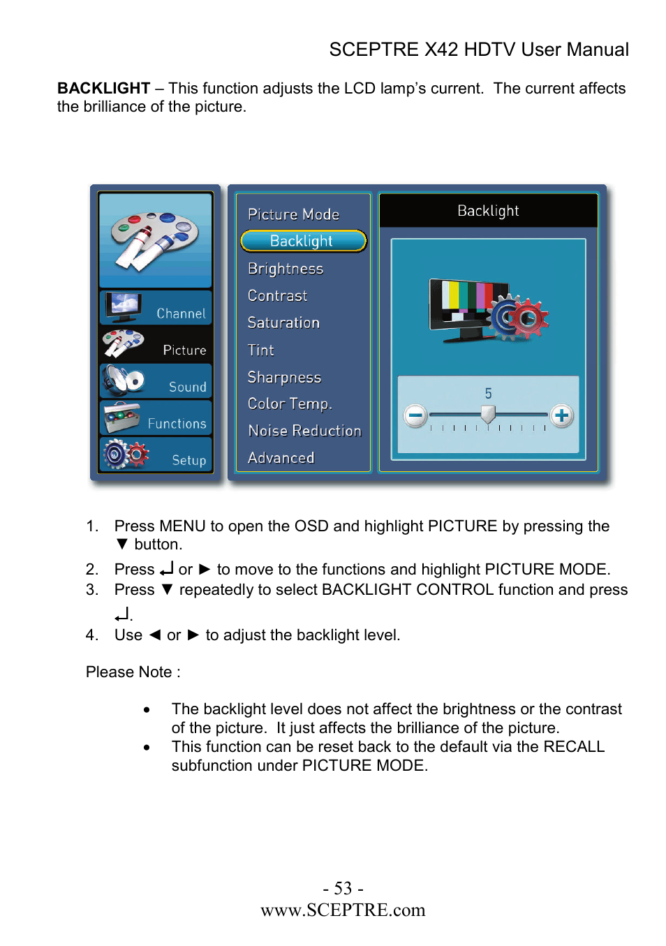 Sceptre Technologies X42 User Manual | Page 53 / 119