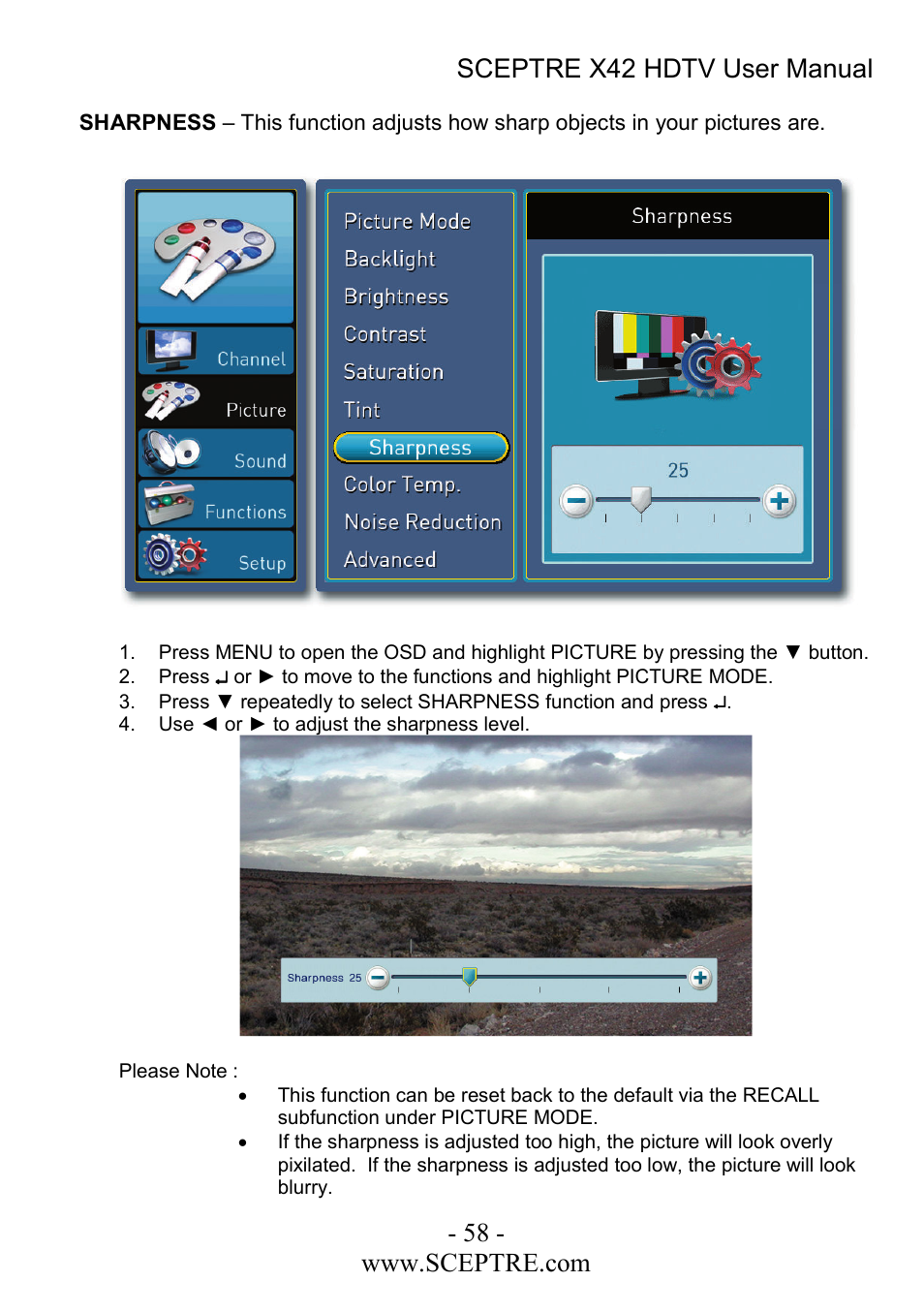 Sceptre Technologies X42 User Manual | Page 58 / 119