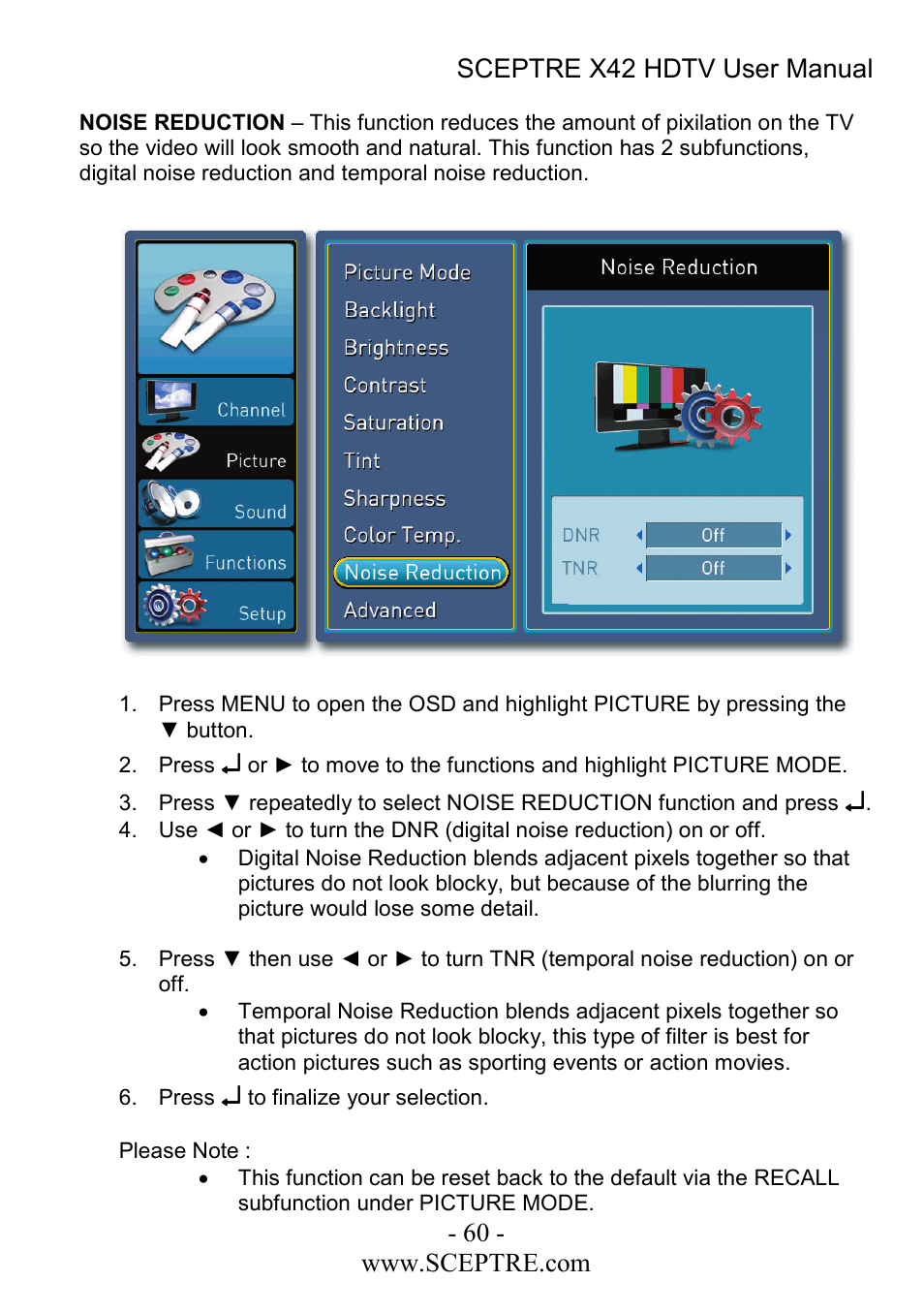 Sceptre Technologies X42 User Manual | Page 60 / 119