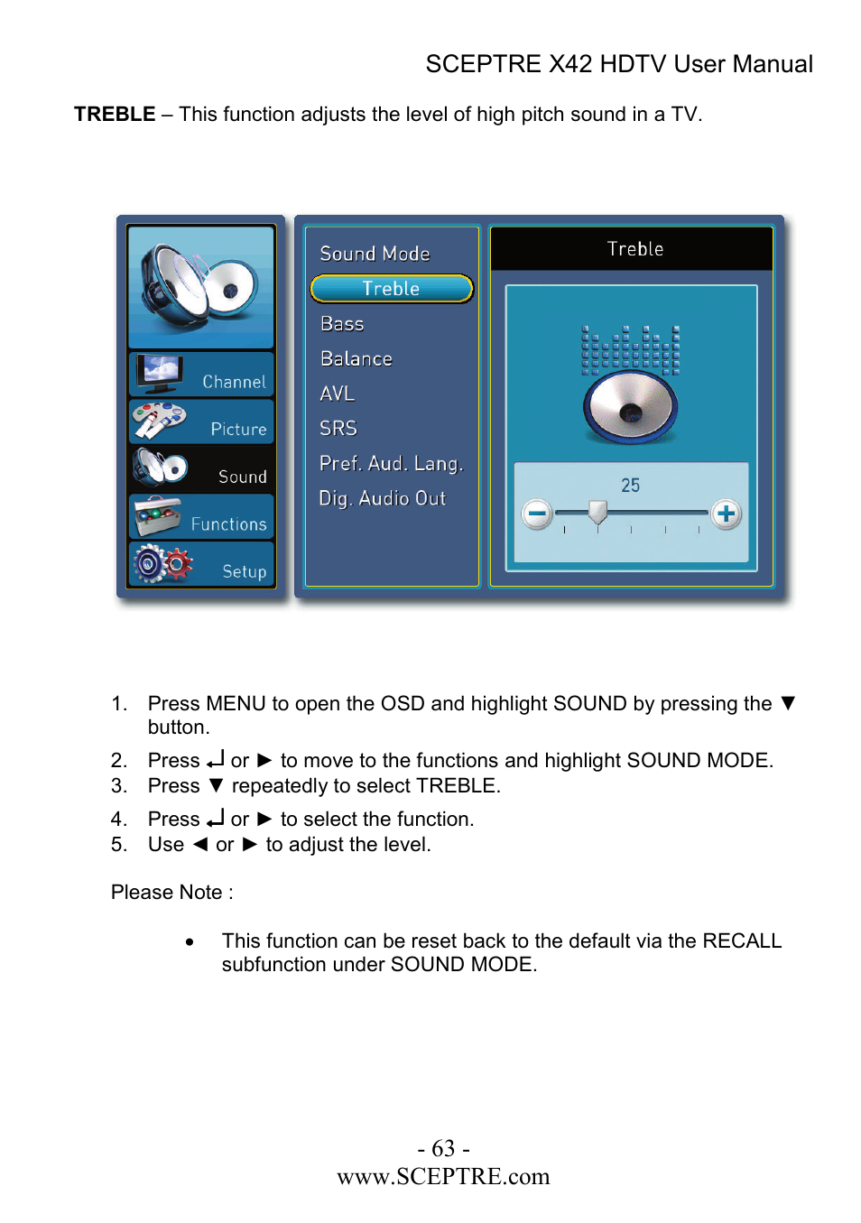 Sceptre Technologies X42 User Manual | Page 63 / 119