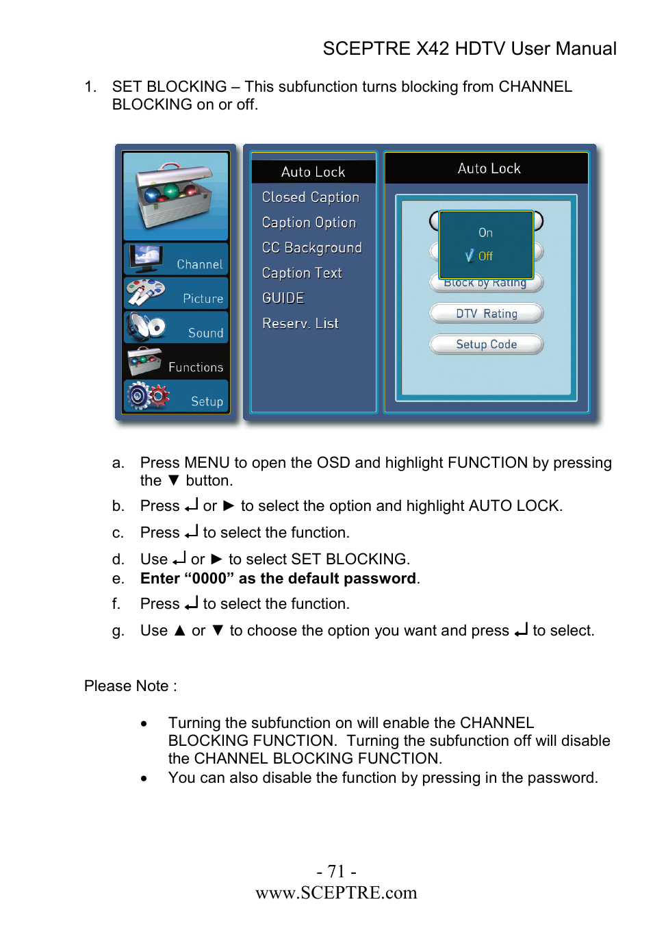 Sceptre Technologies X42 User Manual | Page 71 / 119