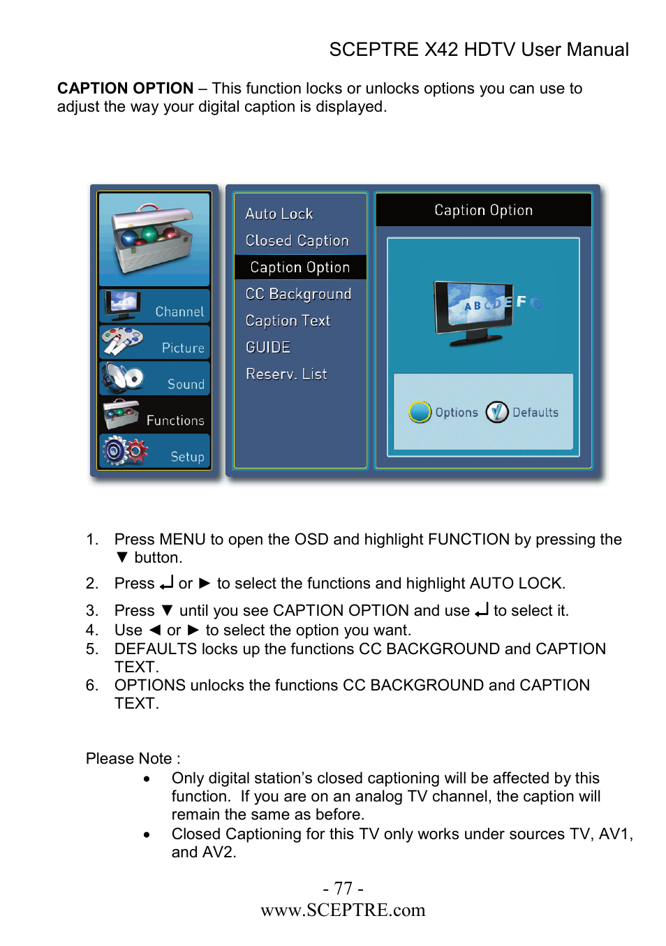 Sceptre Technologies X42 User Manual | Page 77 / 119
