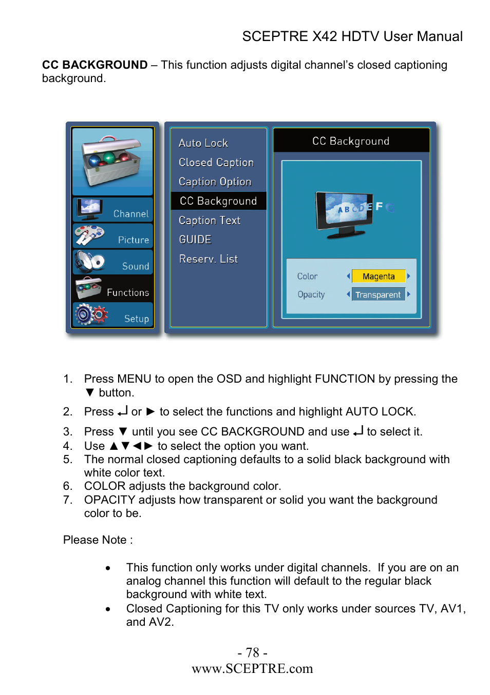 Sceptre Technologies X42 User Manual | Page 78 / 119