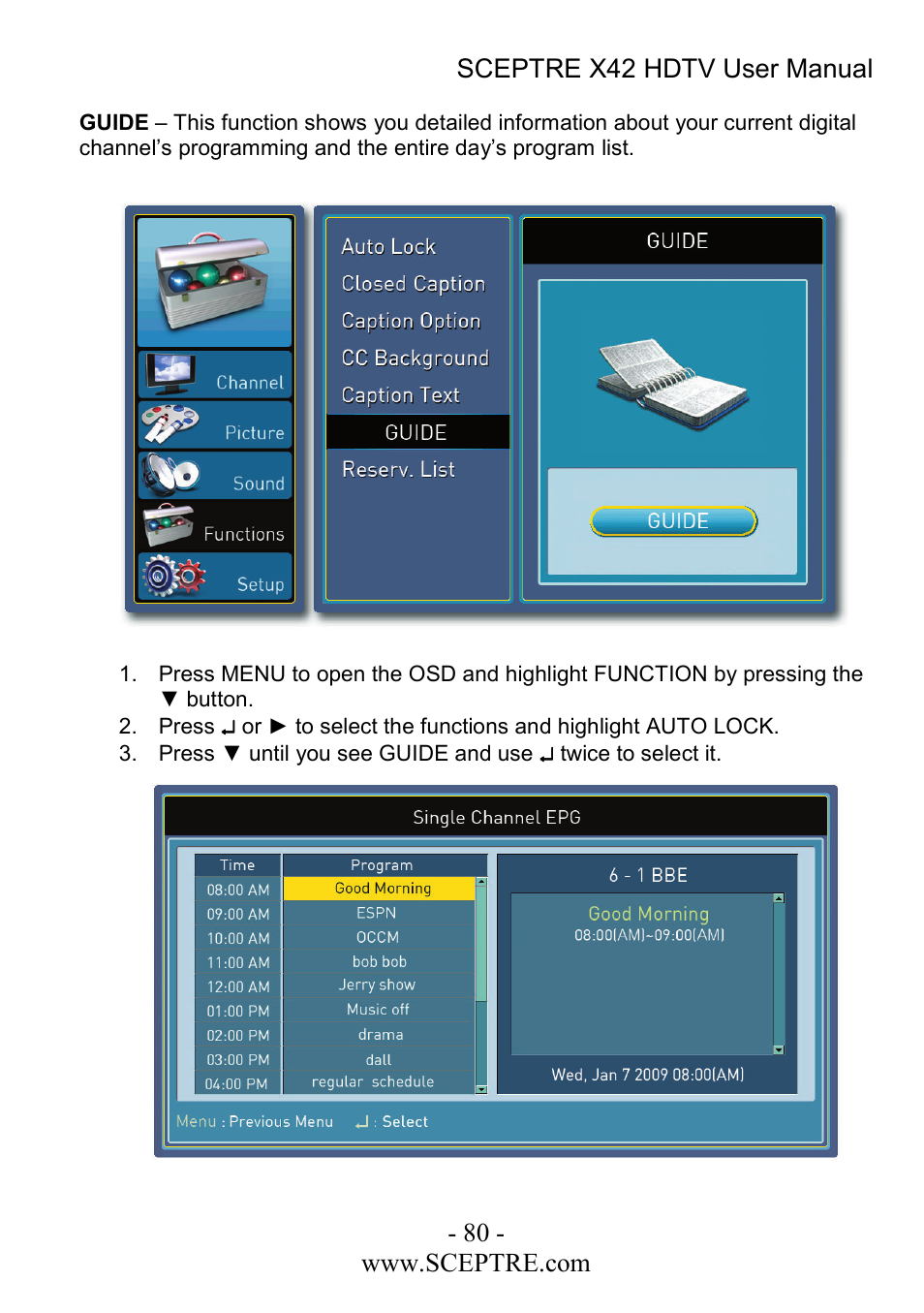 Sceptre Technologies X42 User Manual | Page 80 / 119