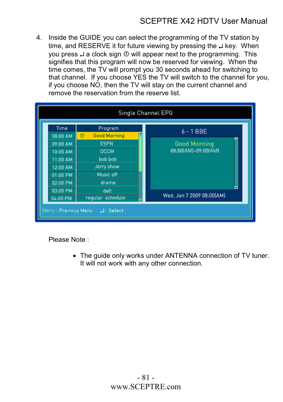 Sceptre Technologies X42 User Manual | Page 81 / 119