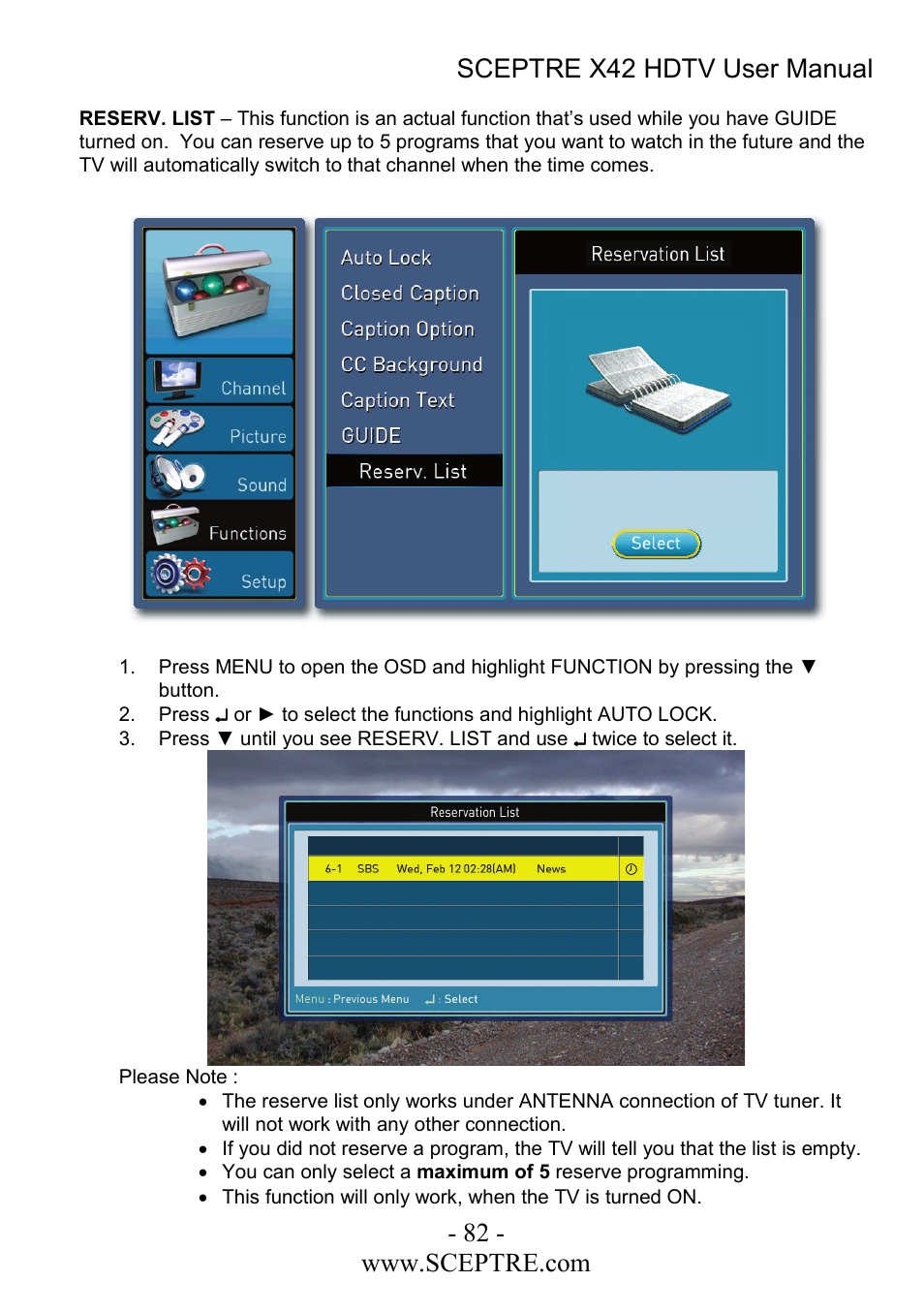 Sceptre Technologies X42 User Manual | Page 82 / 119