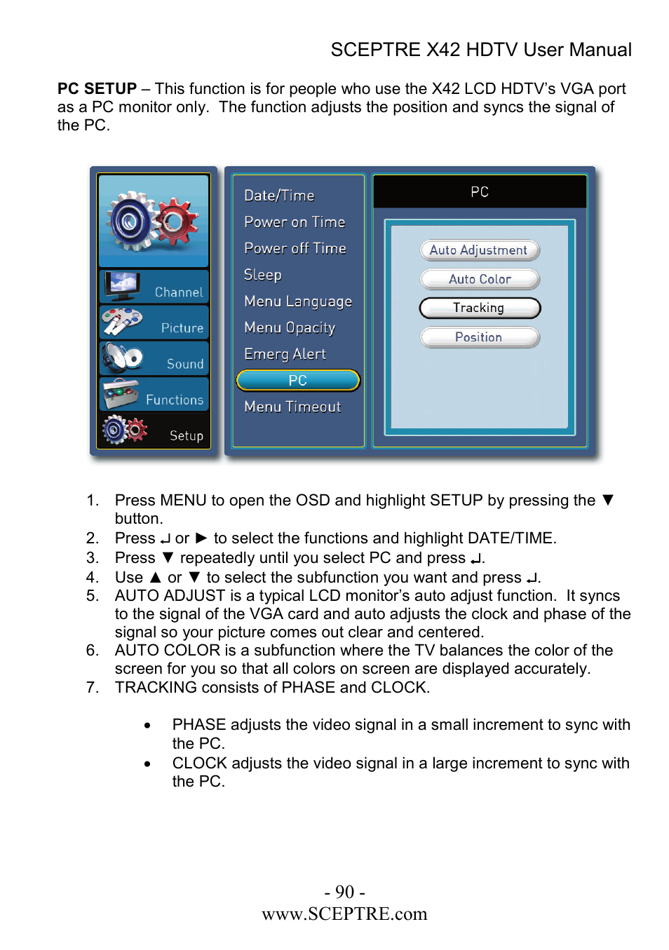 Sceptre Technologies X42 User Manual | Page 90 / 119