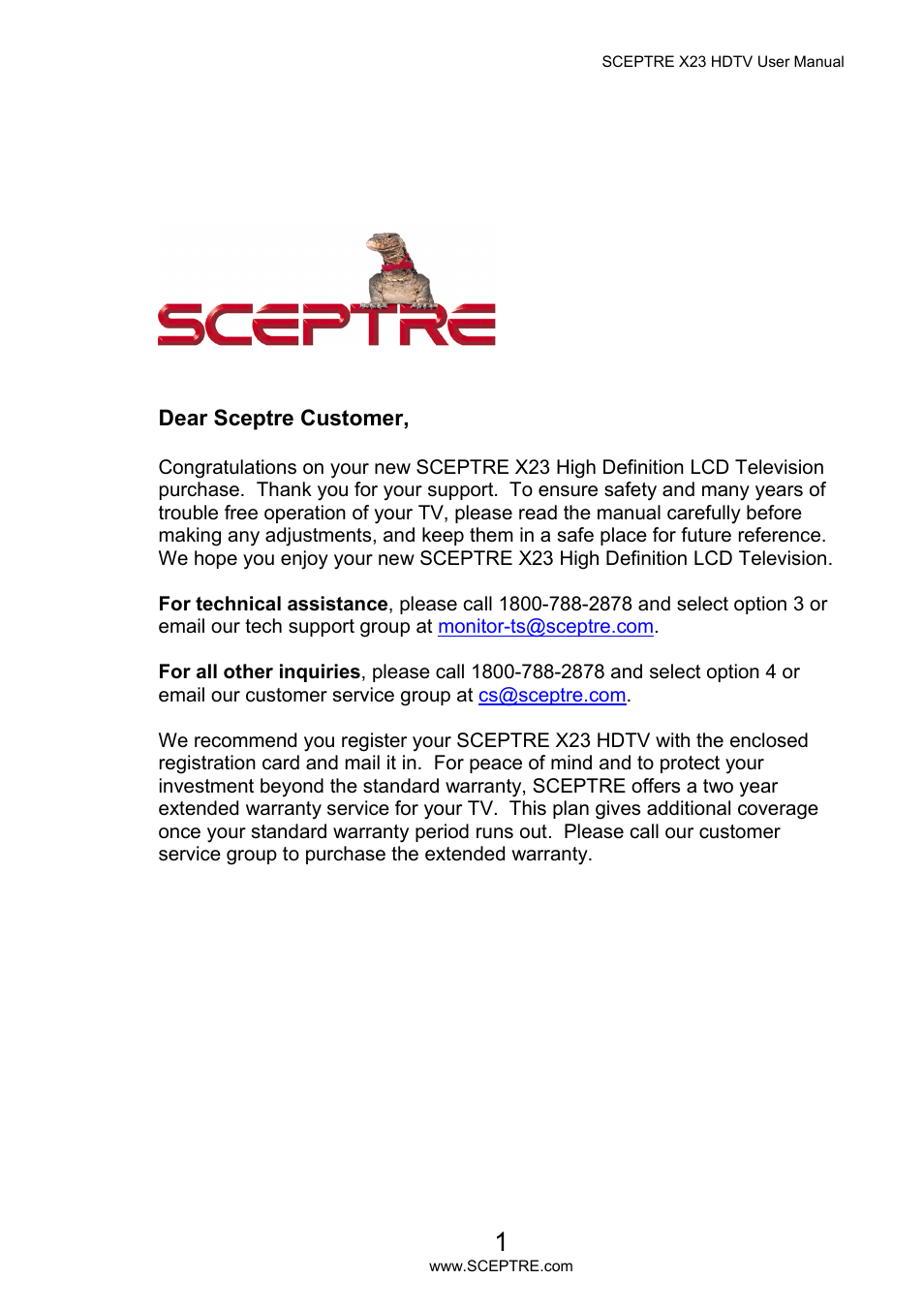 Sceptre X23PV-KOMODO User Manual | 79 pages