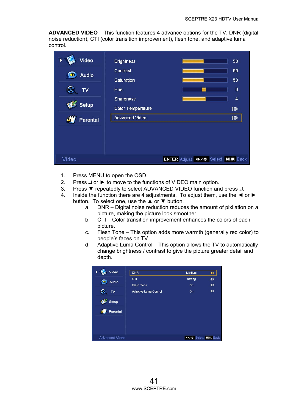 Sceptre X23PV-KOMODO User Manual | Page 41 / 79