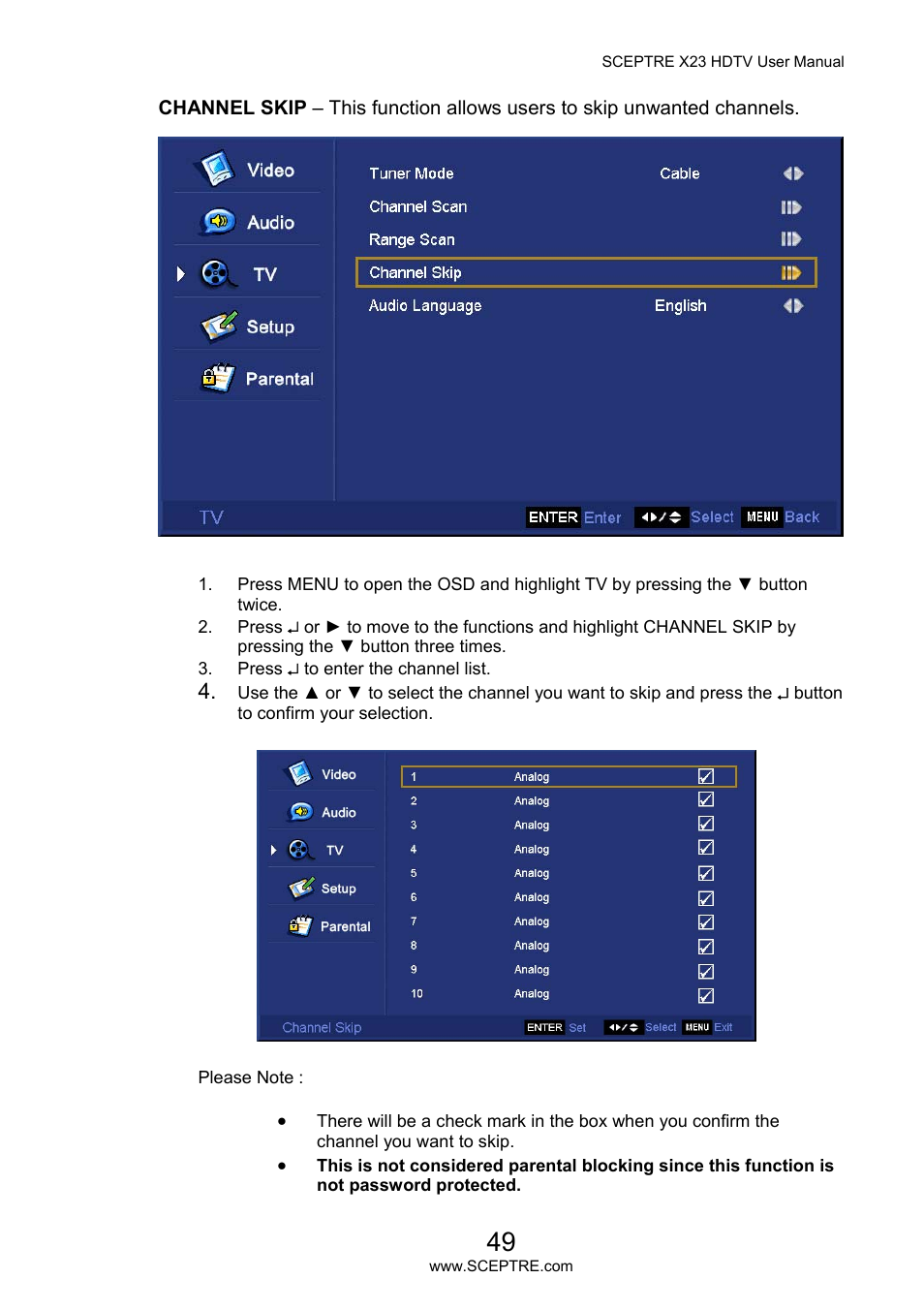 Sceptre X23PV-KOMODO User Manual | Page 49 / 79