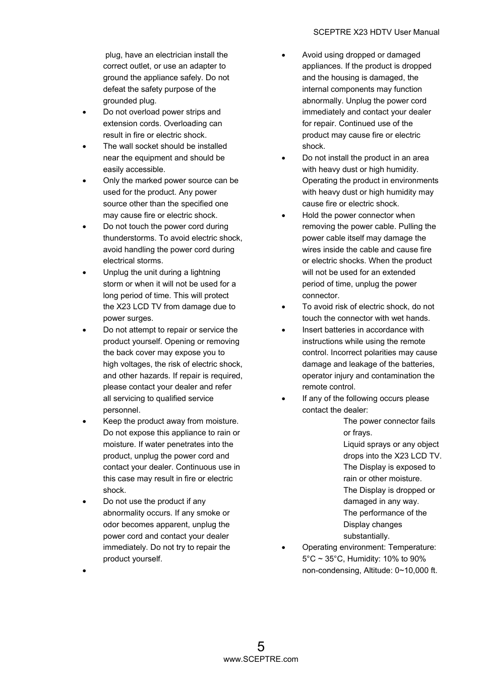 Sceptre X23PV-KOMODO User Manual | Page 5 / 79