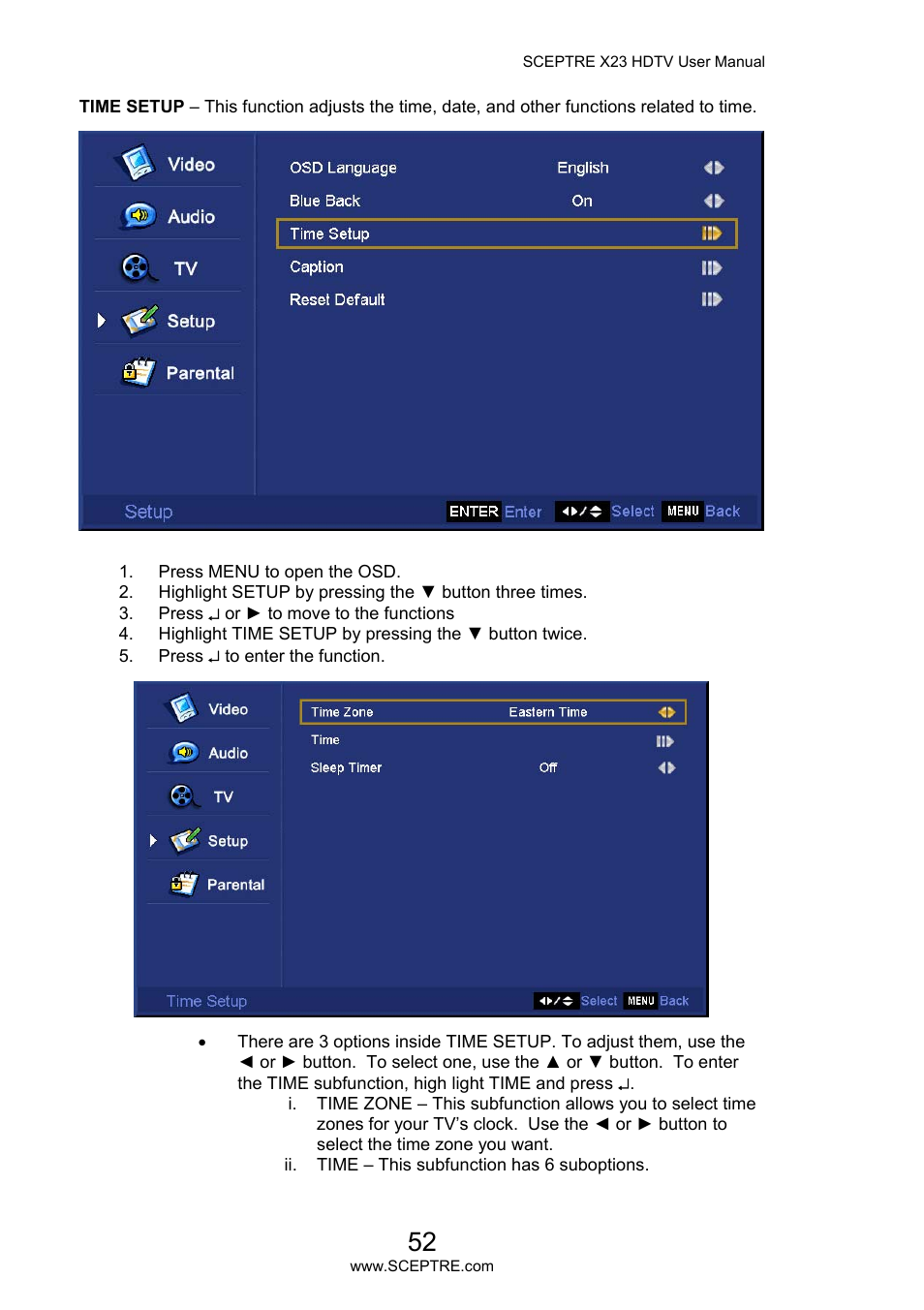 Sceptre X23PV-KOMODO User Manual | Page 52 / 79