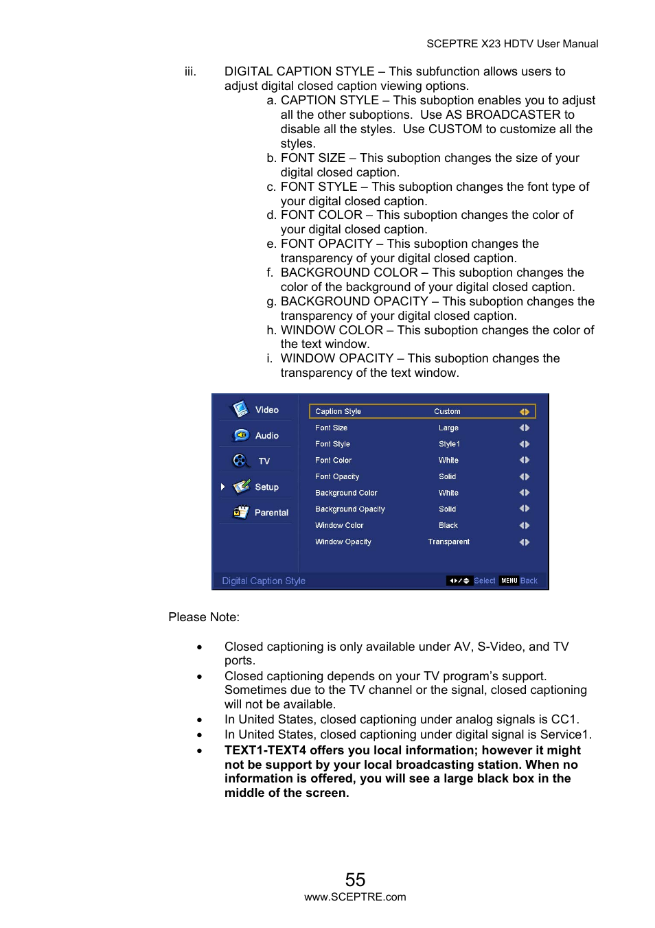 Sceptre X23PV-KOMODO User Manual | Page 55 / 79
