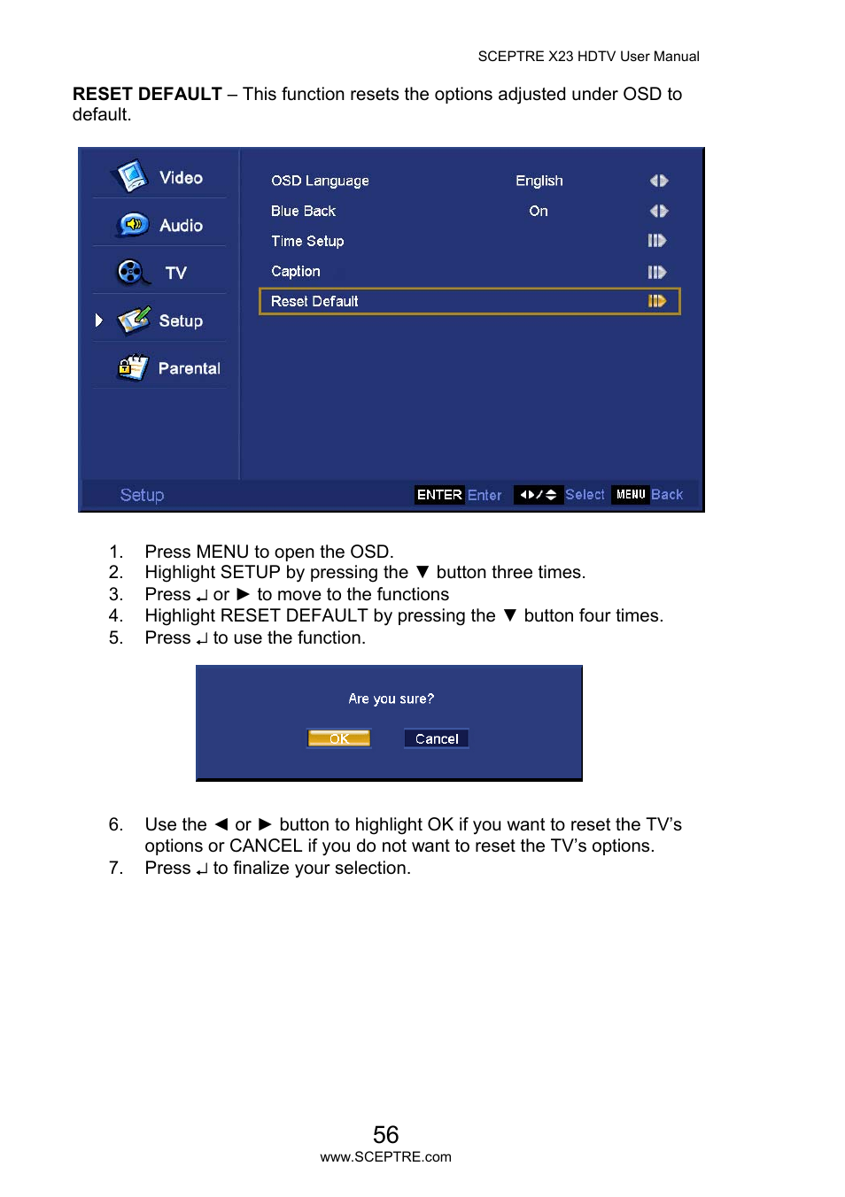 Sceptre X23PV-KOMODO User Manual | Page 56 / 79