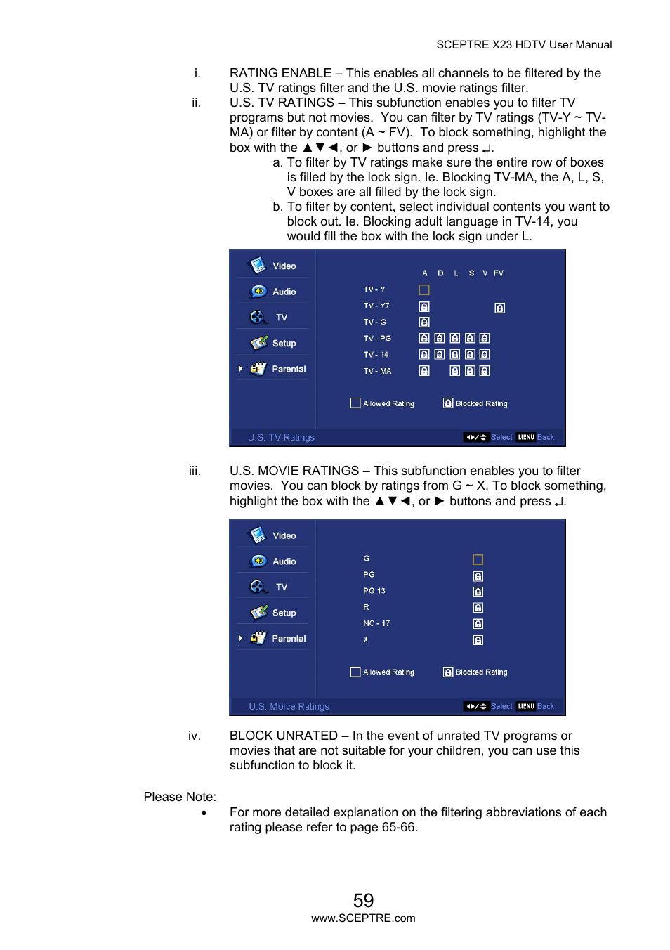 Sceptre X23PV-KOMODO User Manual | Page 59 / 79
