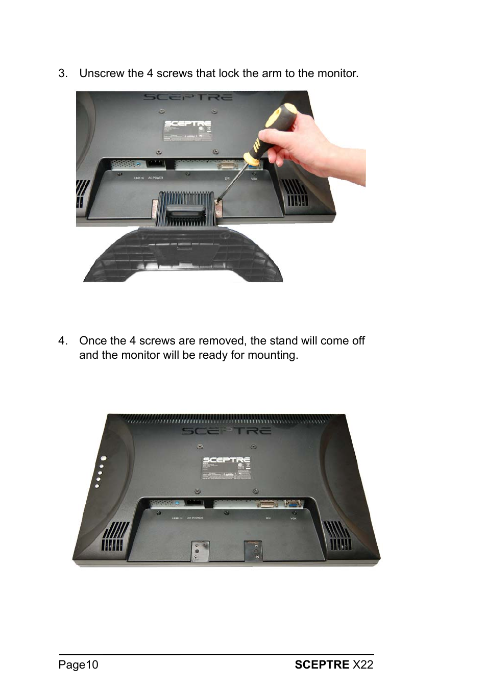 Sceptre Technologies X22 User Manual | Page 10 / 44