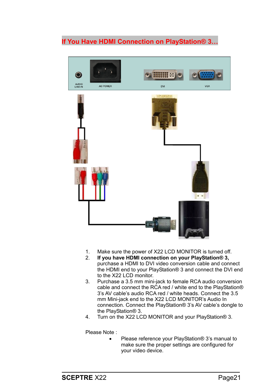 Sceptre Technologies X22 User Manual | Page 21 / 44