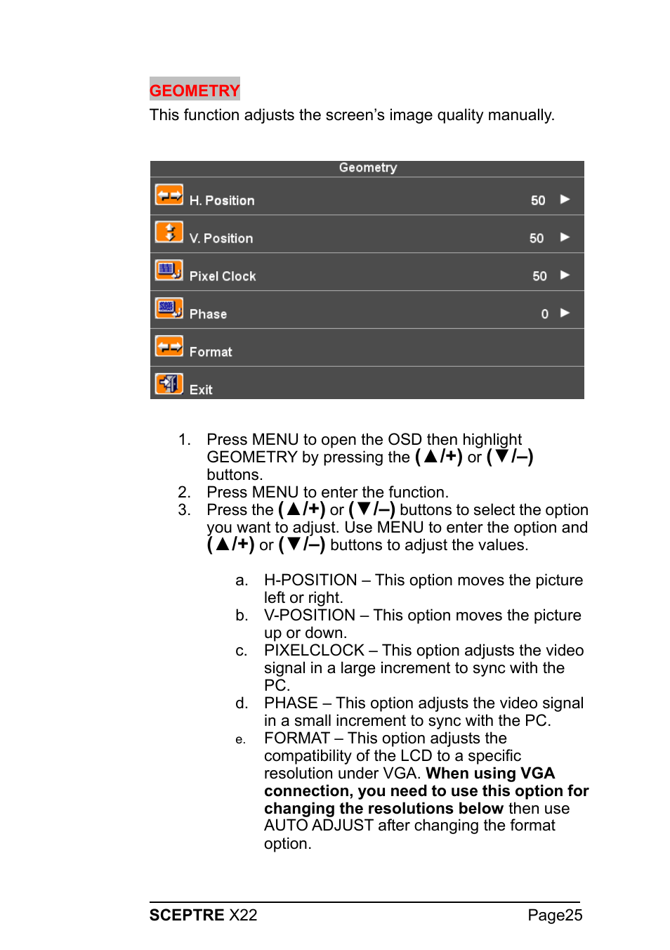 Sceptre Technologies X22 User Manual | Page 25 / 44