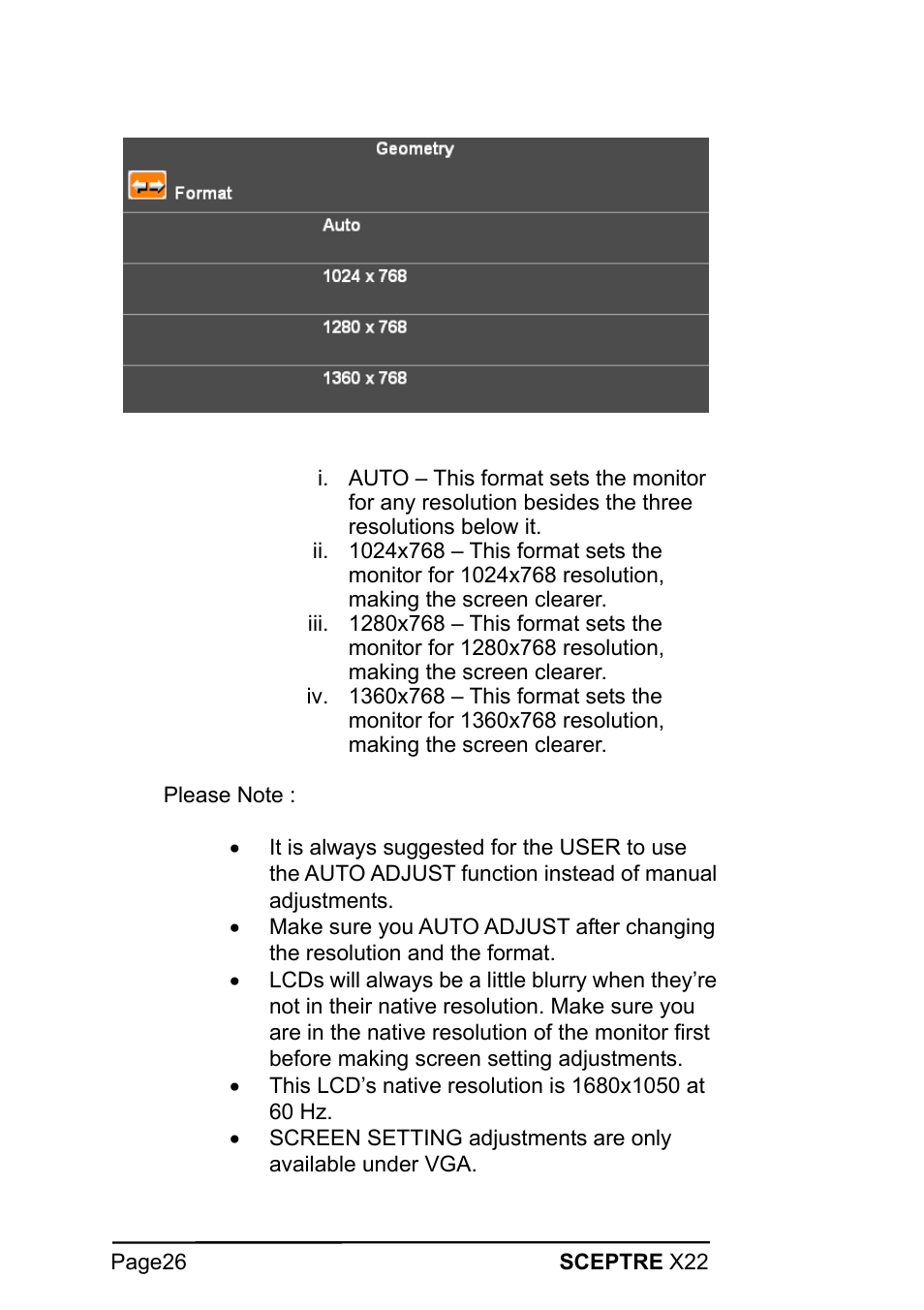 Sceptre Technologies X22 User Manual | Page 26 / 44