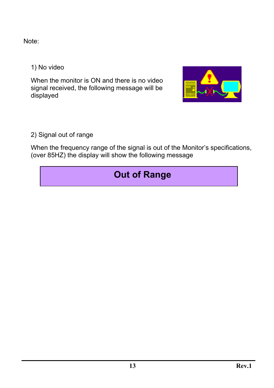 Out of range | Sceptre Technologies LCD Monitor X9WS-NagaV User Manual | Page 17 / 22