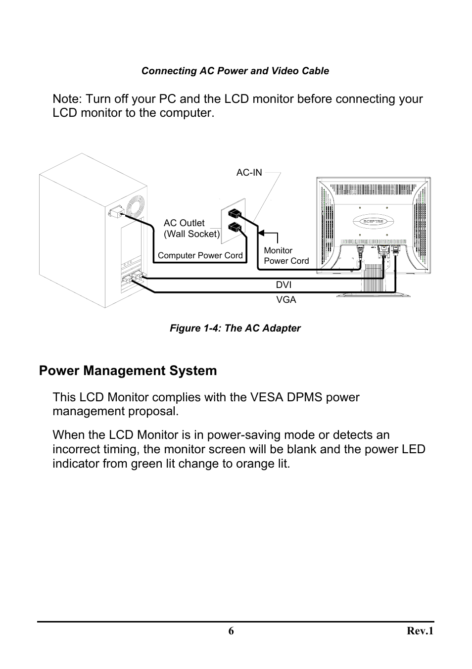 Power management system | Sceptre Technologies LCD Monitor X9S-NagaV User Manual | Page 10 / 23