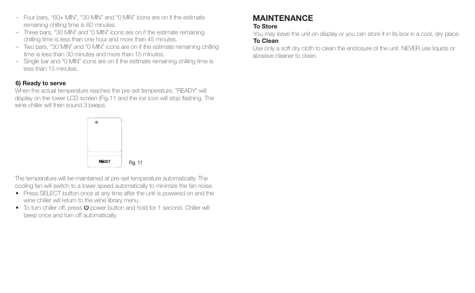 Maintenance | Sharper Image KP-W400 User Manual | Page 6 / 6