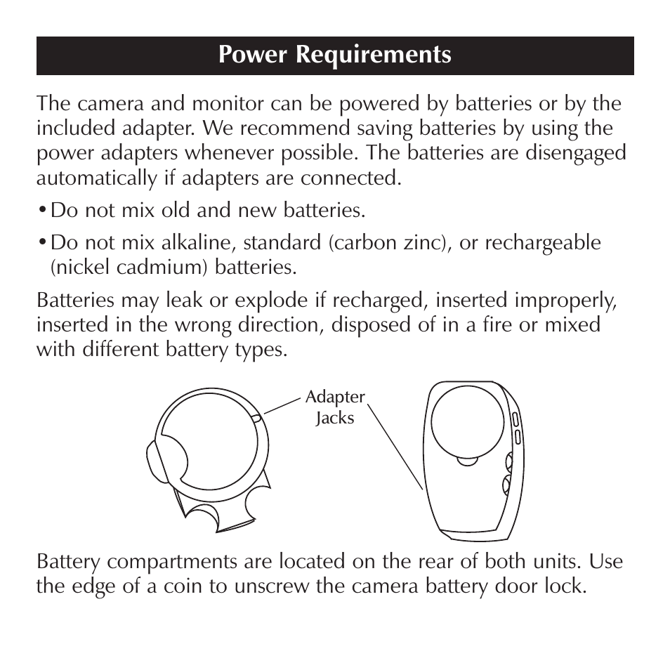 Power requirements | Sharper Image SI513 User Manual | Page 4 / 9