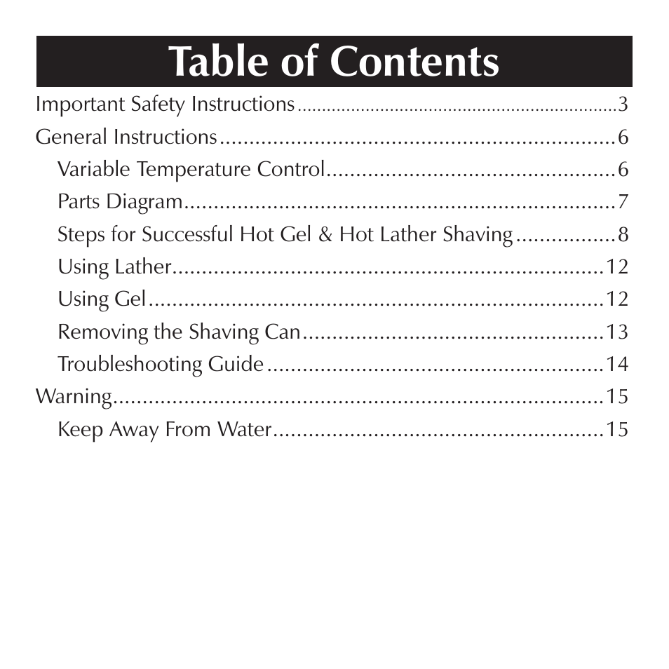 Sharper Image CA900 User Manual | Page 2 / 16
