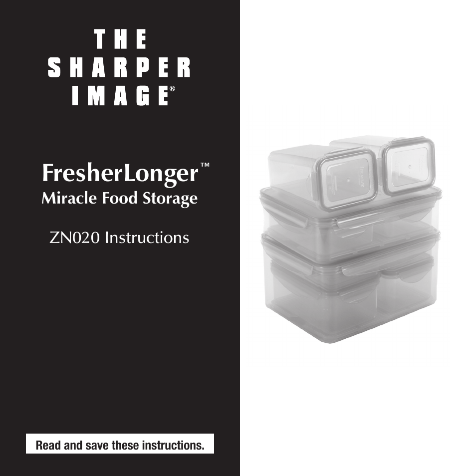 Sharper Image ZN020 User Manual | 8 pages