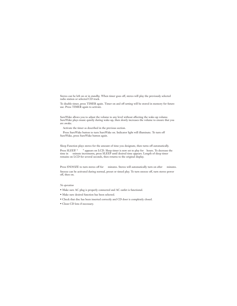 Sharper Image CD Stereo User Manual | Page 13 / 15