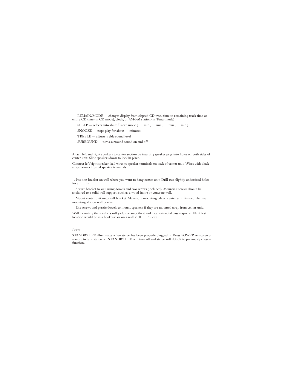 Sharper Image CD Stereo User Manual | Page 9 / 15