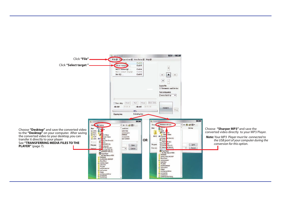 Converting videos | Sharper Image SMP516-2 User Manual | Page 16 / 27