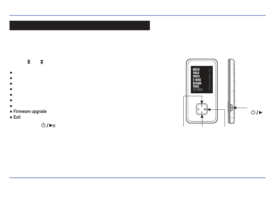 Settings, Navigating the settings menu | Sharper Image SMP516-2 User Manual | Page 21 / 27