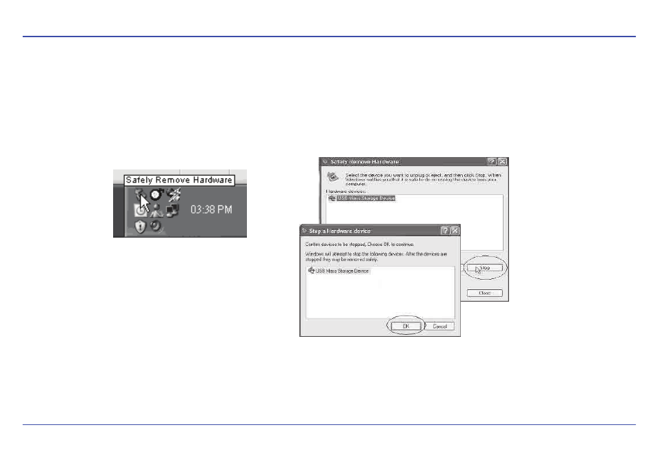 Disconnecting the usb cable | Sharper Image SMP516-2 User Manual | Page 9 / 27