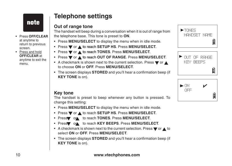 Telephone settings | Sharper Image 6031 User Manual | Page 13 / 51