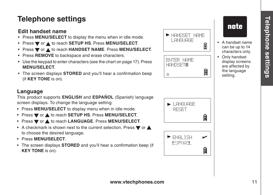 Telephone settings, Te le ph on e s ett in gs, Bas ic o pe ra tio n | Sharper Image 6031 User Manual | Page 14 / 51
