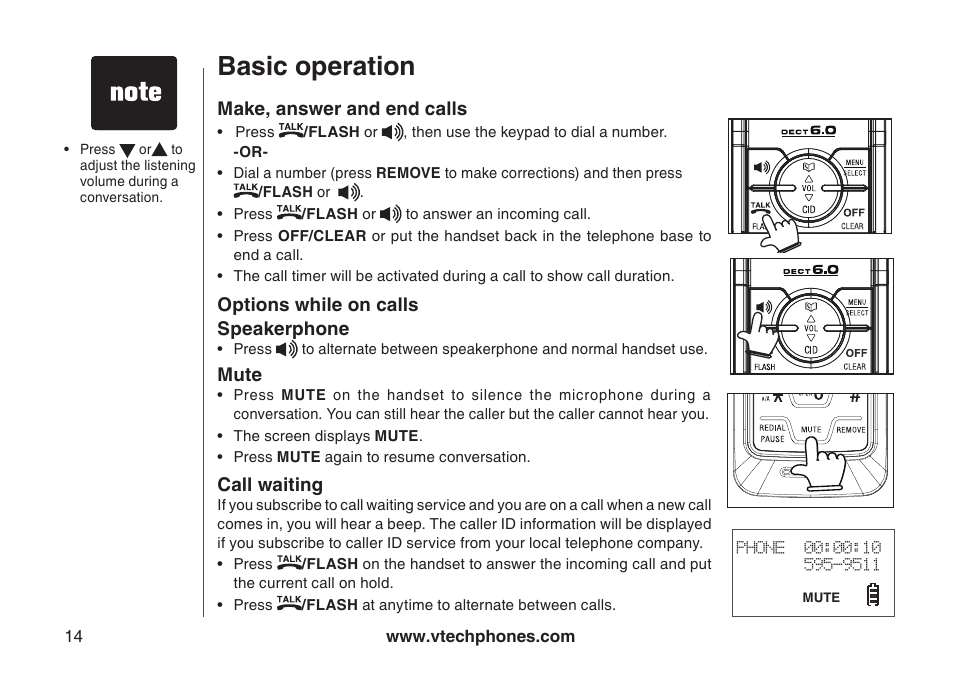 Basic operation | Sharper Image 6031 User Manual | Page 17 / 51