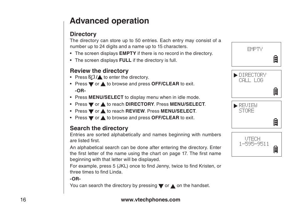 Advanced operation | Sharper Image 6031 User Manual | Page 19 / 51