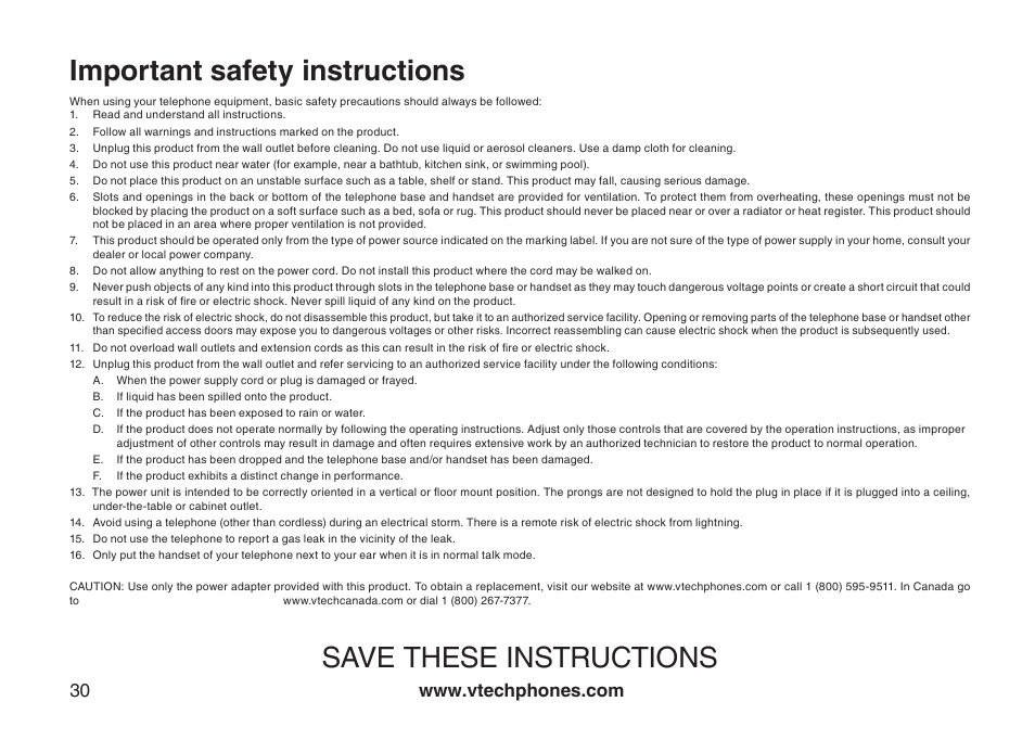 Important safety instructions, Save these instructions | Sharper Image 6031 User Manual | Page 33 / 51