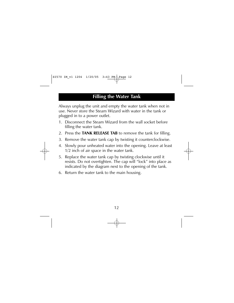 Sharper Image S1570 User Manual | Page 12 / 24