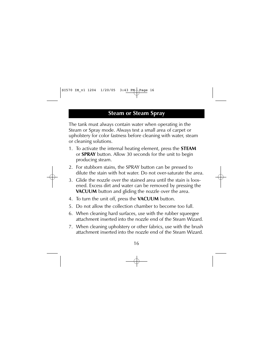 Sharper Image S1570 User Manual | Page 16 / 24