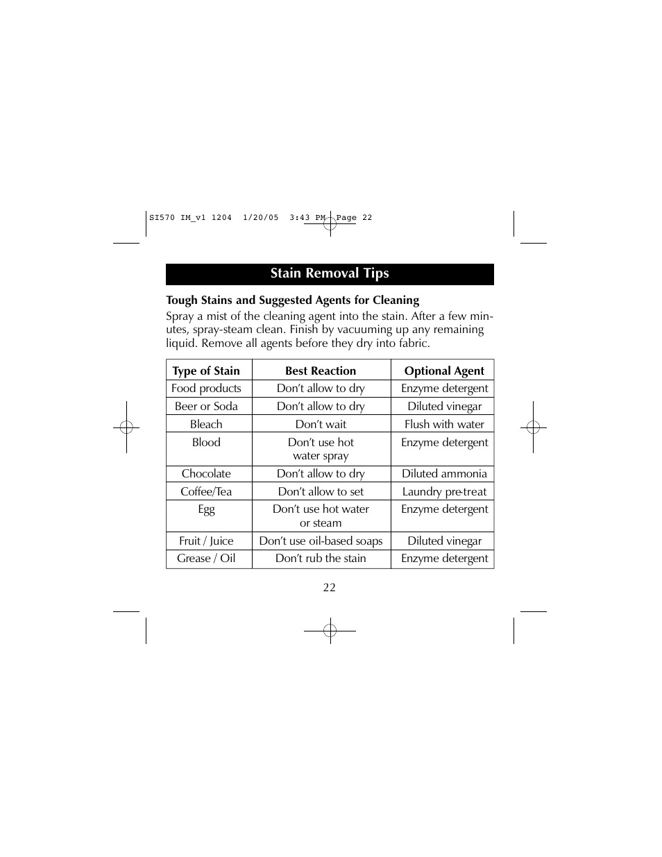 Sharper Image S1570 User Manual | Page 22 / 24