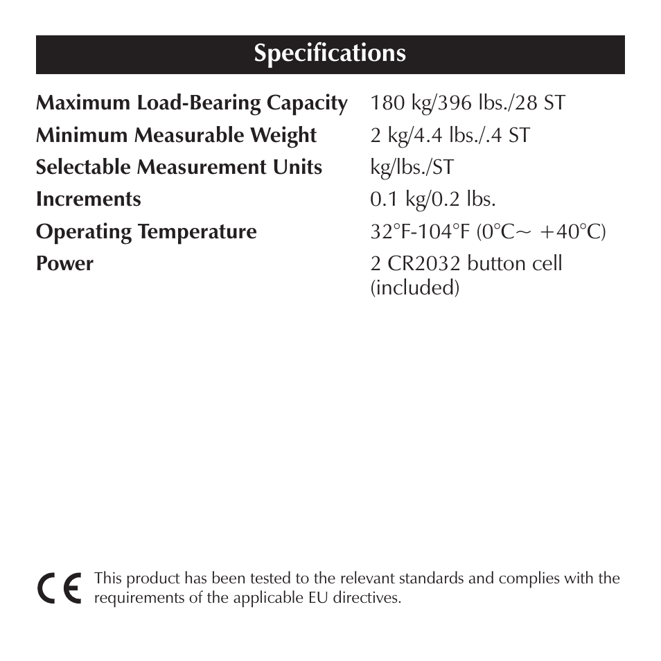 Charging time, Specifications | Sharper Image EM150 User Manual | Page 7 / 8