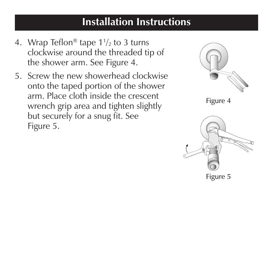 Installation instructions | Sharper Image EL001 User Manual | Page 5 / 8