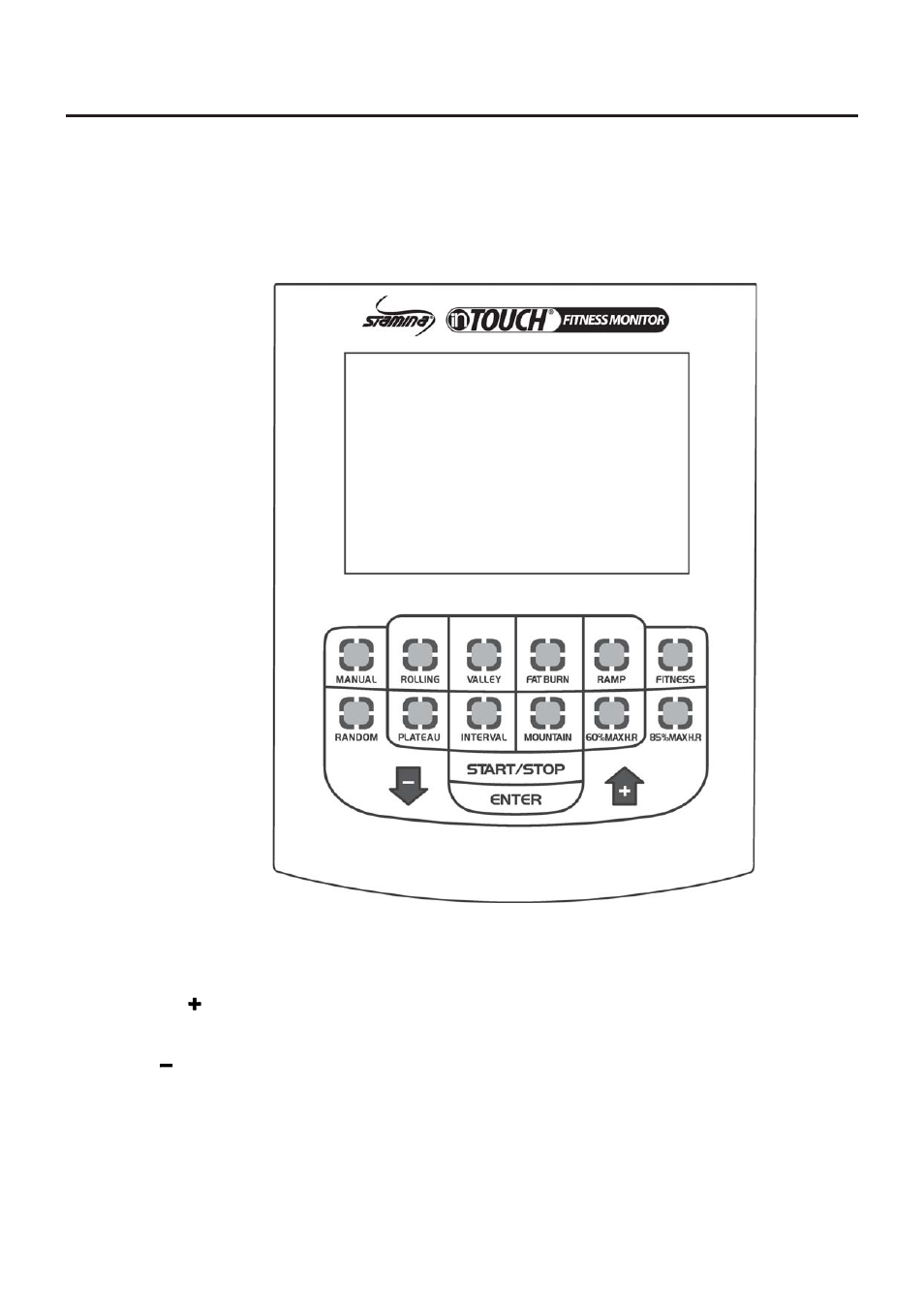 Computer instructions, Buttons | Stamina Products fusion 15-7250 User Manual | Page 15 / 27