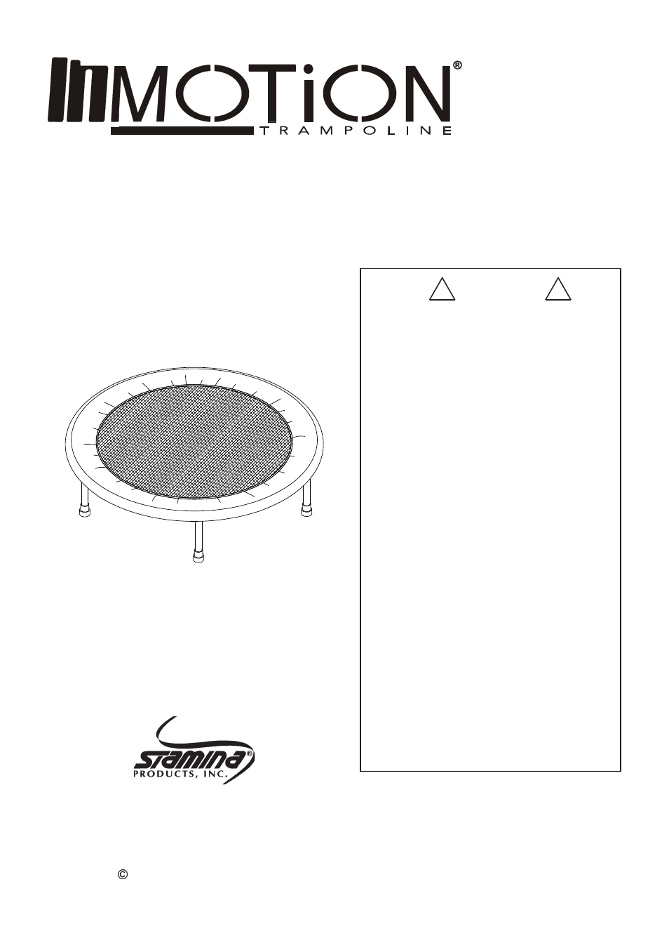Stamina Products 35-1650F User Manual | 18 pages